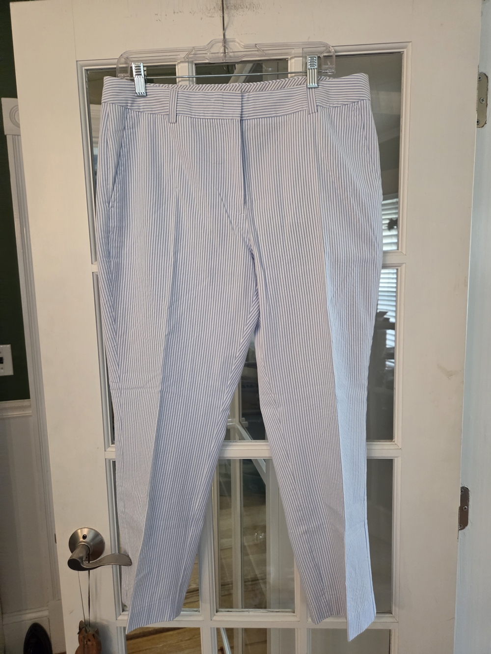 Lands' End Women's Seersucker Ankle Pants - Size 12